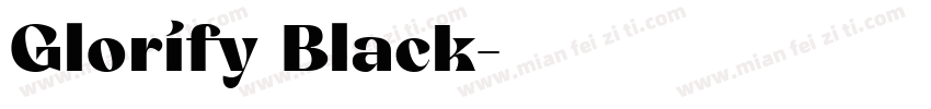 Glorify Black字体转换